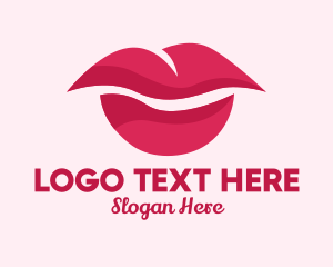 Lips - Pink Feminine Lips logo design