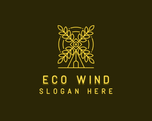 Windmill - Organic Wheat Windmill logo design