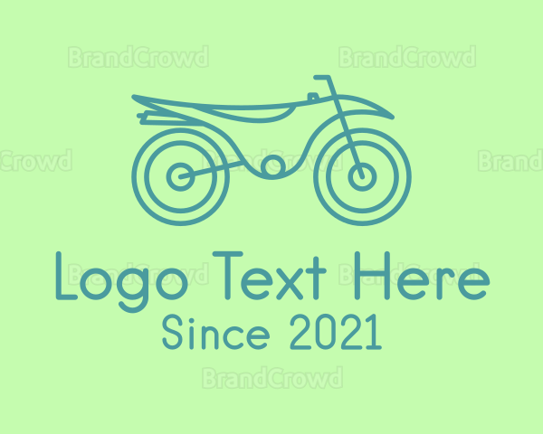 Green Motorbike Vehicle Logo