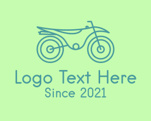 Motor Sports - Green Motorbike Vehicle logo design