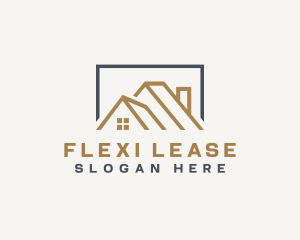 Leasing - Roofing House Leasing logo design