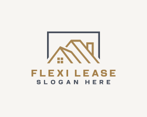 Roofing House Leasing logo design