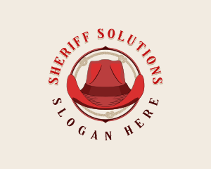 Cowboy Fedora Hat logo design