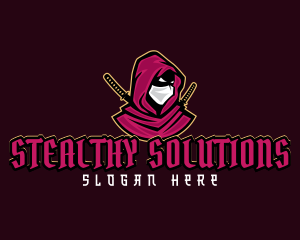 Ninja Katana Warrior logo design