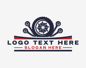 Tire - Wheel Tire Mechanic Repair logo design