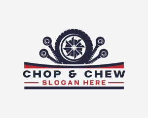 Wheel Tire Mechanic Repair Logo