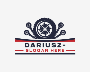 Wheel Tire Mechanic Repair Logo