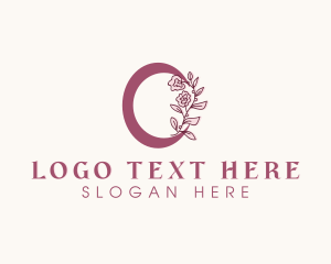 Aesthetic - Floral Beauty Nature Letter O logo design