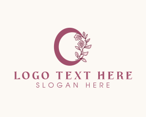 Floral Beauty Nature Letter O Logo