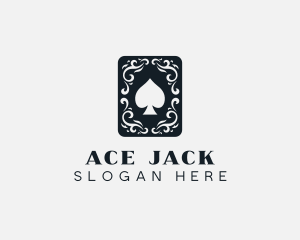 Blackjack - Decorative Spade Card logo design
