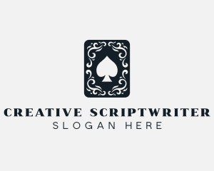 Decorative Spade Card logo design