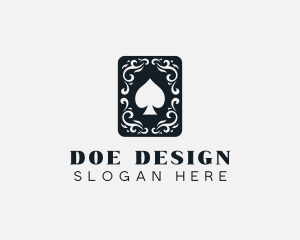 Decorative Spade Card logo design