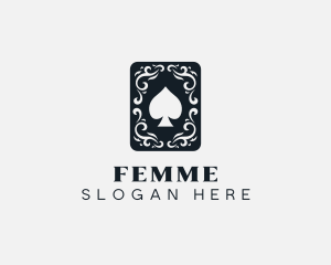 Decorative Spade Card logo design