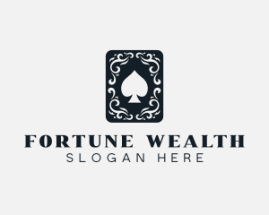 Fortune - Decorative Spade Card logo design