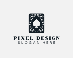 Decorative Spade Card logo design