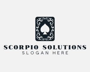 Decorative Spade Card logo design