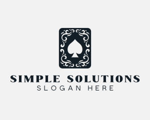 Decorative Spade Card logo design