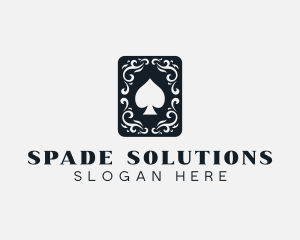 Decorative Spade Card logo design