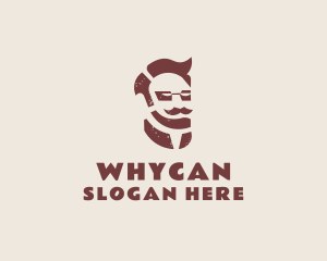 Guy - Hipster Man Mustache logo design