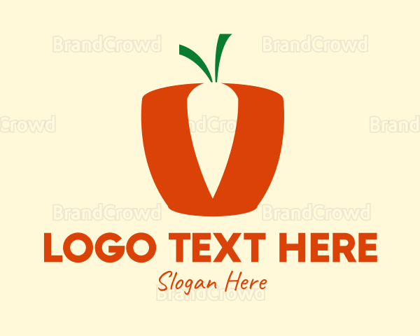 Simple Carrot Basket Logo
