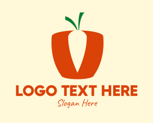 Vegetable - Simple Carrot Basket logo design