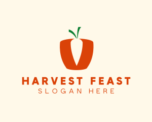 Simple Carrot Basket  logo design