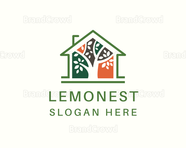 House Tree Landscape Logo