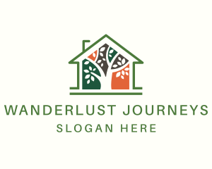 Planting - House Tree Landscape logo design