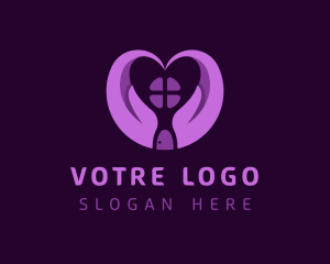 Clinic - Violet Heart House logo design