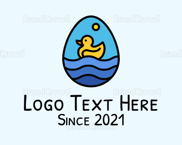 Cute Duck Egg Logo