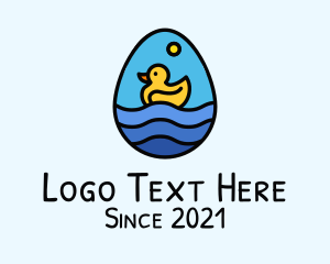 Toy Shop - Cute Duck Egg logo design