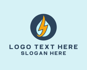 Plumber - Water Lightning Energy logo design