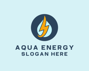 Water Lightning Energy logo design