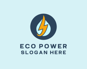 Energy - Water Lightning Energy logo design