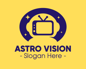 Blue Astronaut Television logo design