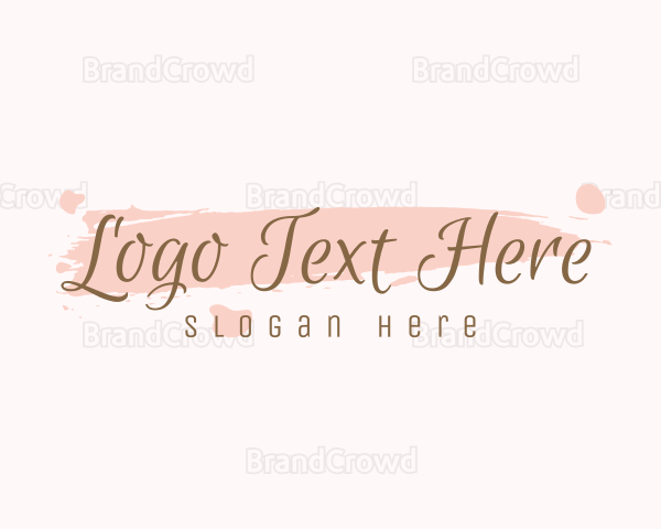 Girly Watercolor Script Logo