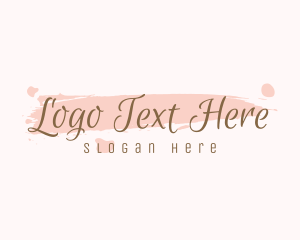 Cosmetics - Girly Watercolor Script logo design
