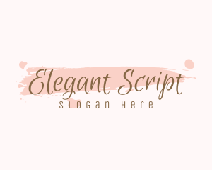 Girly Watercolor Script logo design