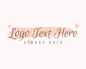 Girly Watercolor Script Logo