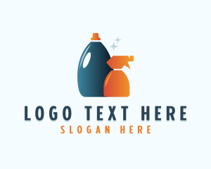 Bottle Sprayer - Cleaning Sprayer Sanitation logo design