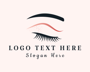 Cosmetology - Female Eyelash Makeup logo design