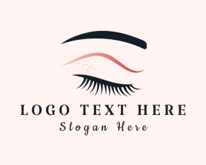 Female Eyelash Makeup Logo