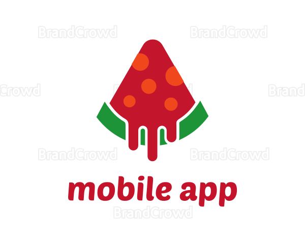 Watermelon Pizza Slice Logo