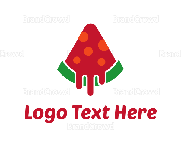 Watermelon Pizza Slice Logo