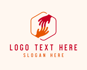 Friendly - Hand Community Charity logo design