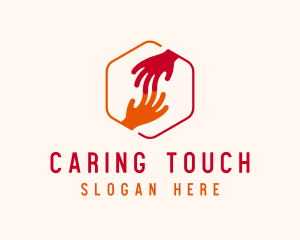 Caregiving - Hand Community Charity logo design