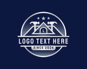 House - Hammer Roofing Construction logo design