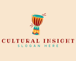 Djembe Drum Africa logo design