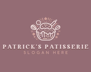 Patisserie Baker Cupcake logo design