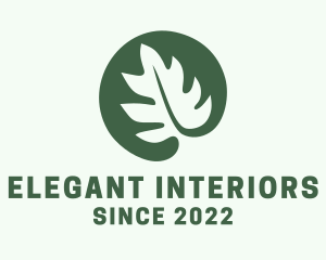 Indoor Plant Leaf Decoration logo design